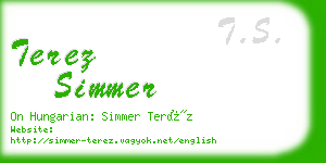 terez simmer business card